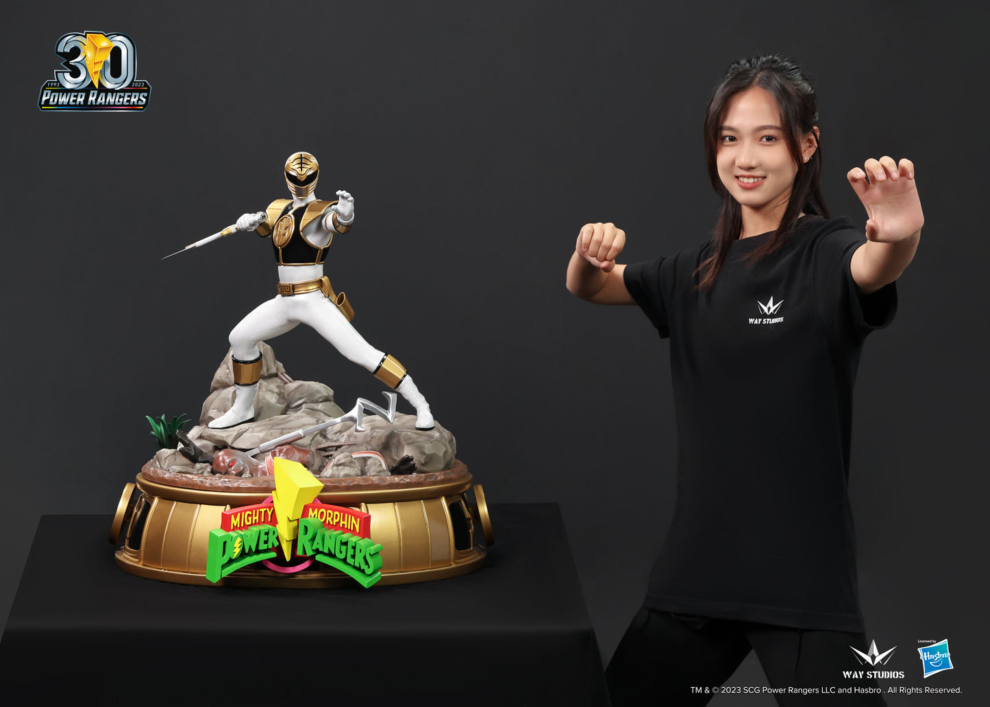 POWER RANGERS SERIES WHITE RANGER 1/4 FULL-BODY STATUE