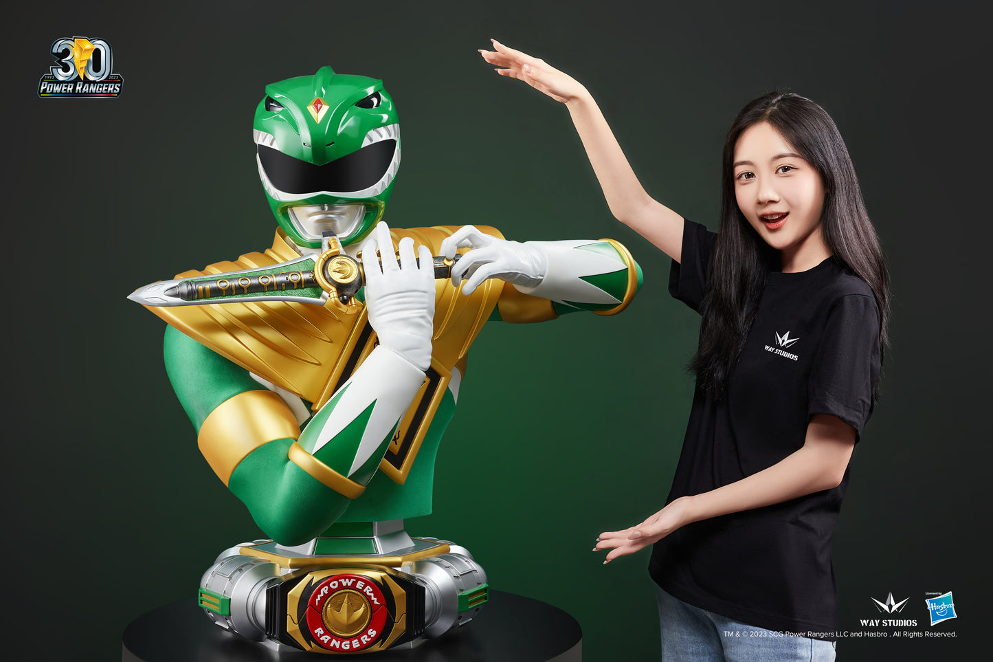 POWER RANGERS SERIES GREEN RANGER LIFE SIZE BUST