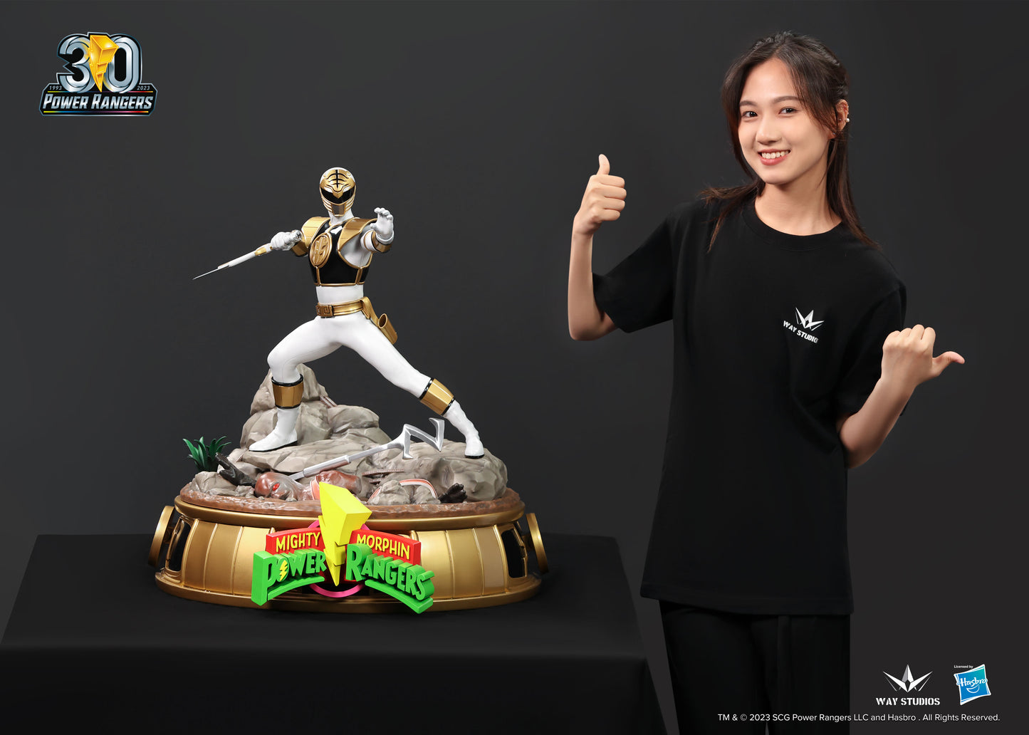 POWER RANGERS SERIES WHITE RANGER 1/4 FULL-BODY STATUE