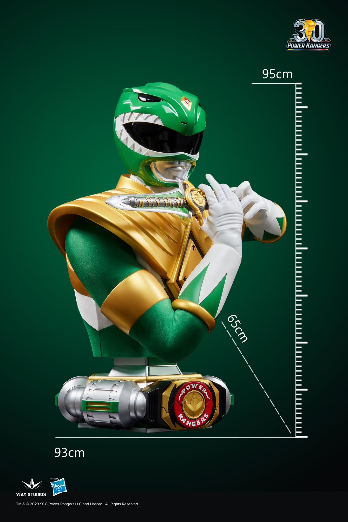 POWER RANGERS SERIES GREEN RANGER LIFE SIZE BUST