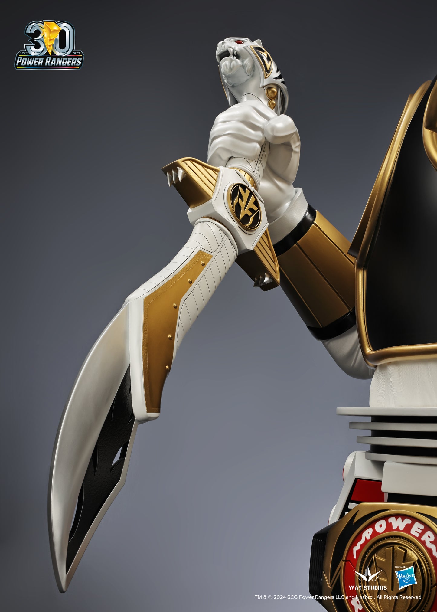 WAYSTUDIOS POWER RANGERS SERIES WHITE RANGER LIFE SIZE BUST