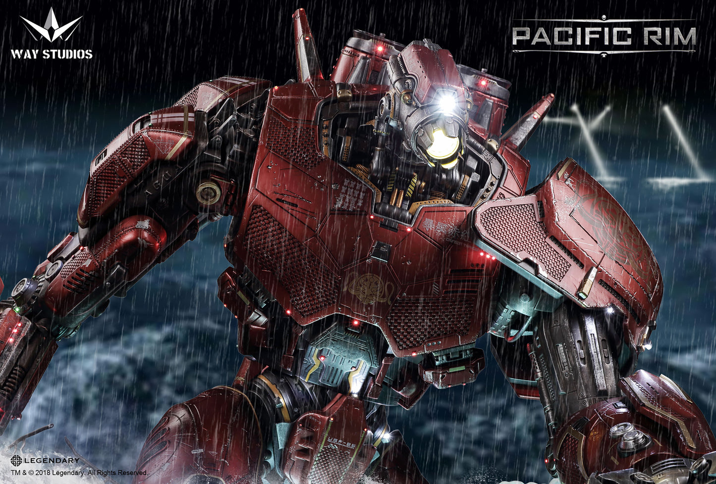 PACIFIC RIM CRIMSON TYPHOON STATUE EXCLUSIVE VERSION