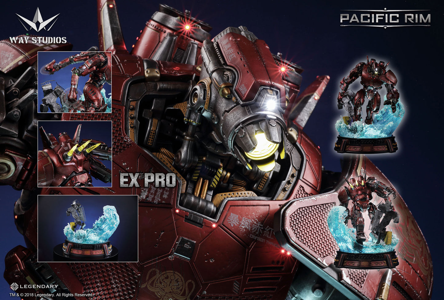 PACIFIC RIM CRIMSON TYPHOON STATUE EXCLUSIVE PRO VERSION