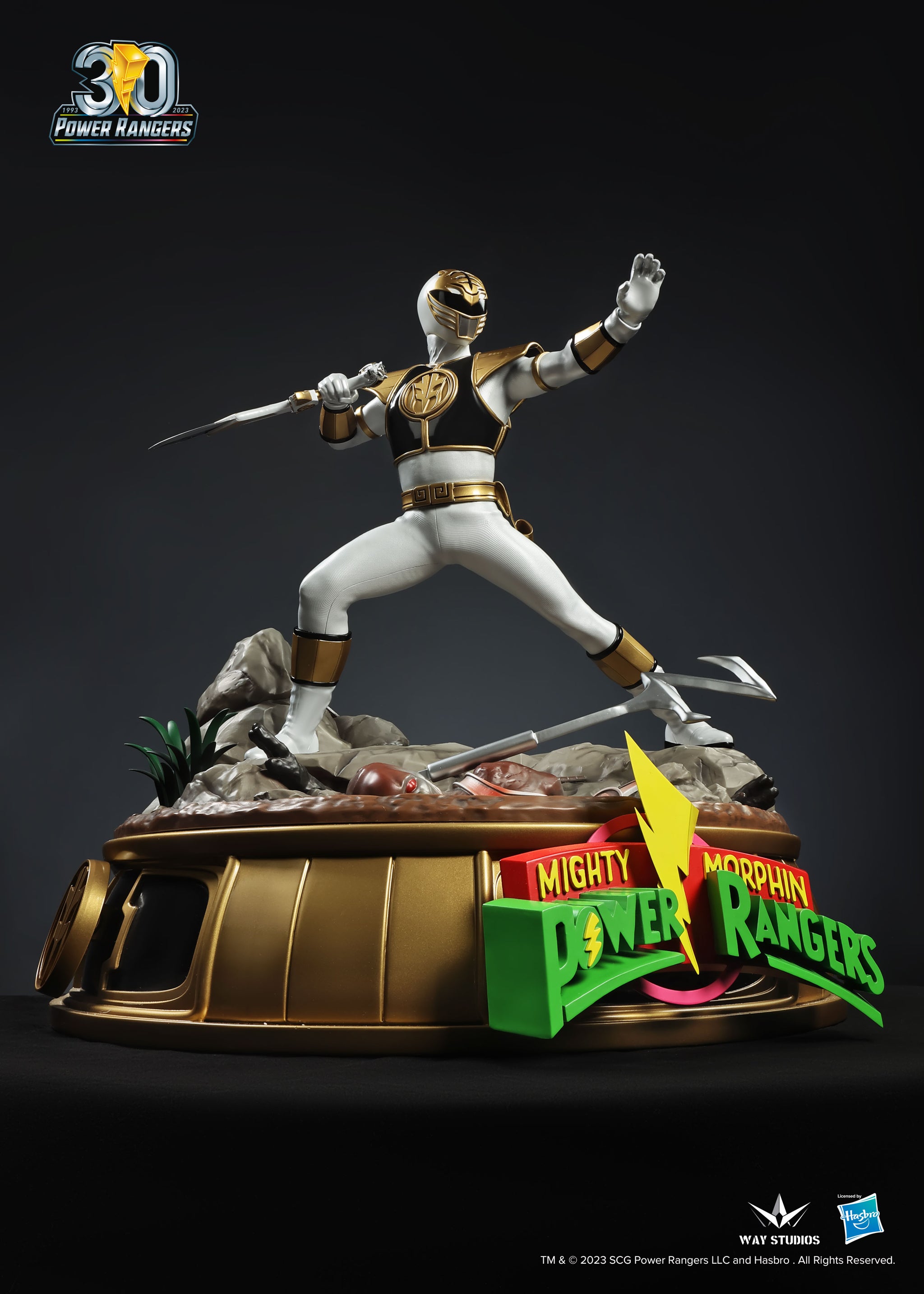 POWER RANGERS SERIES WHITE RANGER 1/4 FULL-BODY STATUE – WAY STUDIOS