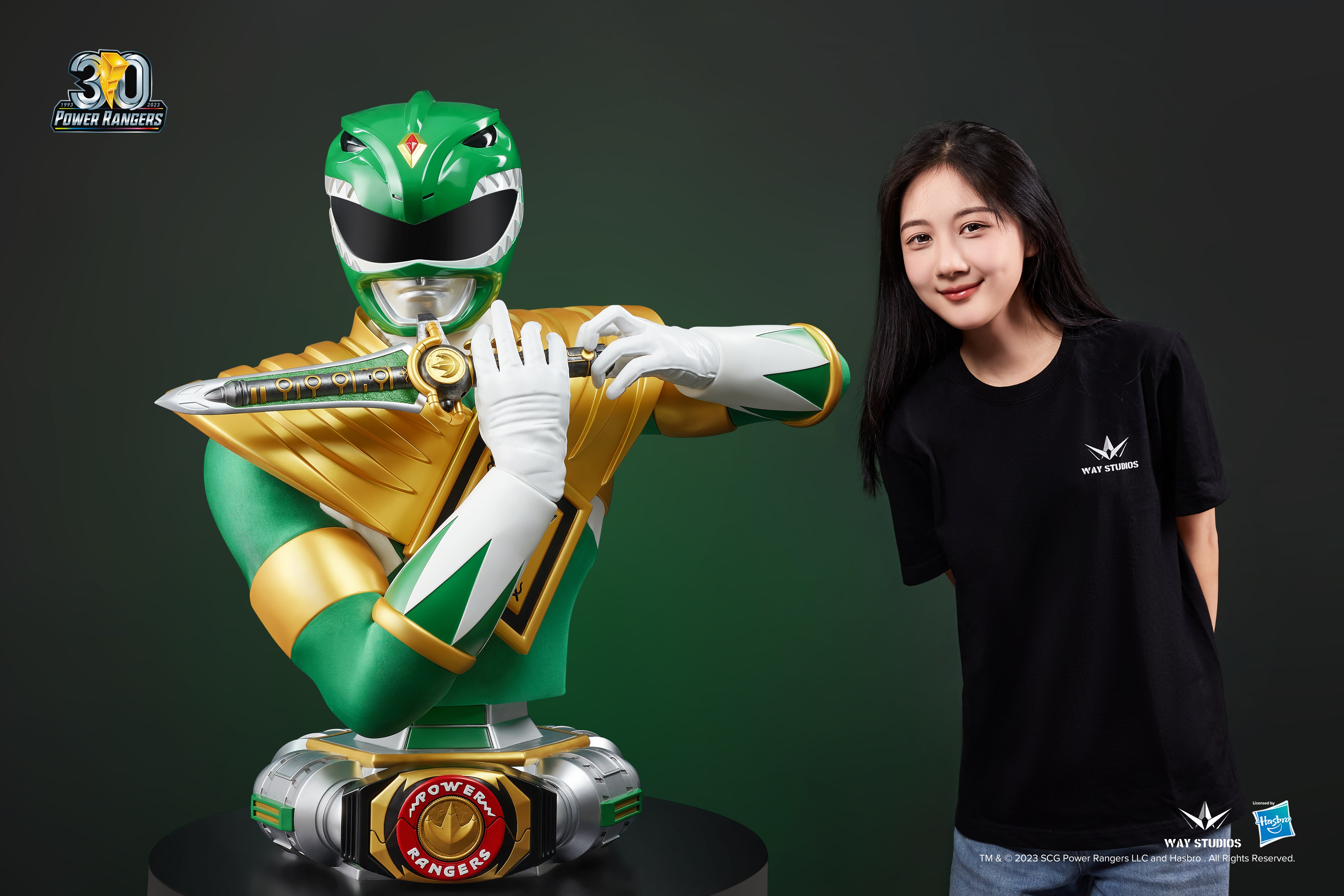 Power Rangers Life POWER RANGERS SERIES GREEN RANGER LIFE SIZE BUST – WAY STUDIOS